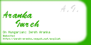 aranka imreh business card